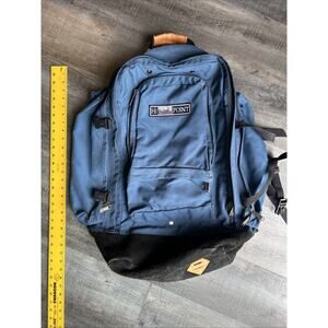 Vintage Hi Point Camping Backpack Blue W/Internal Frame Hiking Daypack Korea